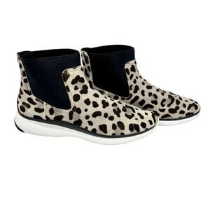 Cole Haan GrandPro High Top Sneakers 9B Calf Hair Animal Print